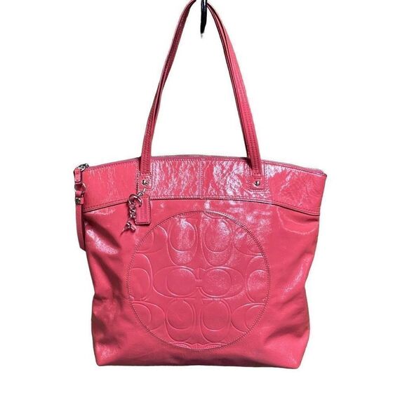 Coach Laura XL Patent Leather Tote Shoulder Bag - Picture 1 of 10